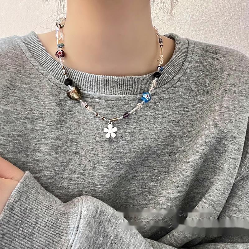 Vòng cổ Chuỗi Hạt Pha Lê Nhiều Màu Thiết Kế Mới