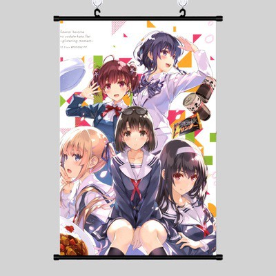 Poster vải anime Saenai heroine 40x60 tranh vải