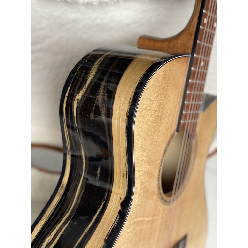 Đàn Guitar Acoustic Top Solid Vát Hông Đàn Gỗ Mun Thái Mã Đàn TS-158