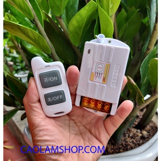 (CÓ HỌC LỆNH-2 REMOTE) Công tắc điều khiển từ xa công suất lớn Honest 40A/220V dùng cho máy bơm, bình nóng lạnh..
