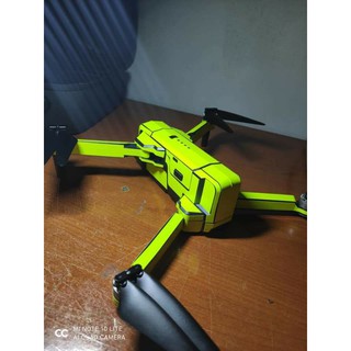 Skin Bảo Vệ Trang Trí Flycam Sjrc F11s 4K Pro Xanh Dạ Quang - Full Body - Decal Cao Cấp - Dán 2 Pin