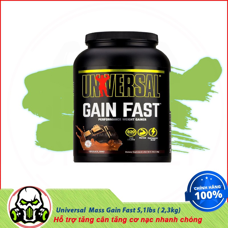 Sữa Hỗ Trợ Tăng Cân Tăng Cơ Nhanh Cho Người Tập Gym Universal Gain Fast 5,1lbs (2,3kg)