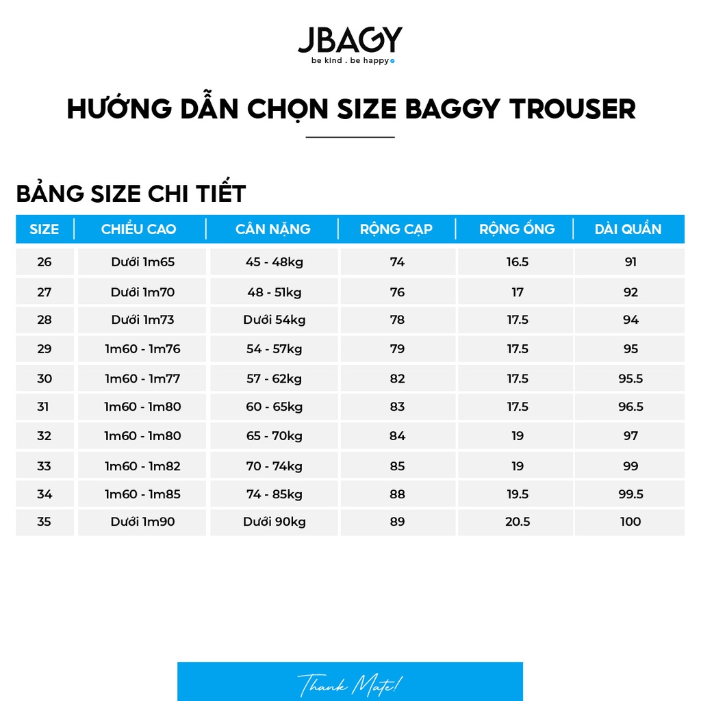 Quần tây âu màu trắng kem Cream Baggy co giãn, dầy dặn  thương hiệu JBAGY - JA0101