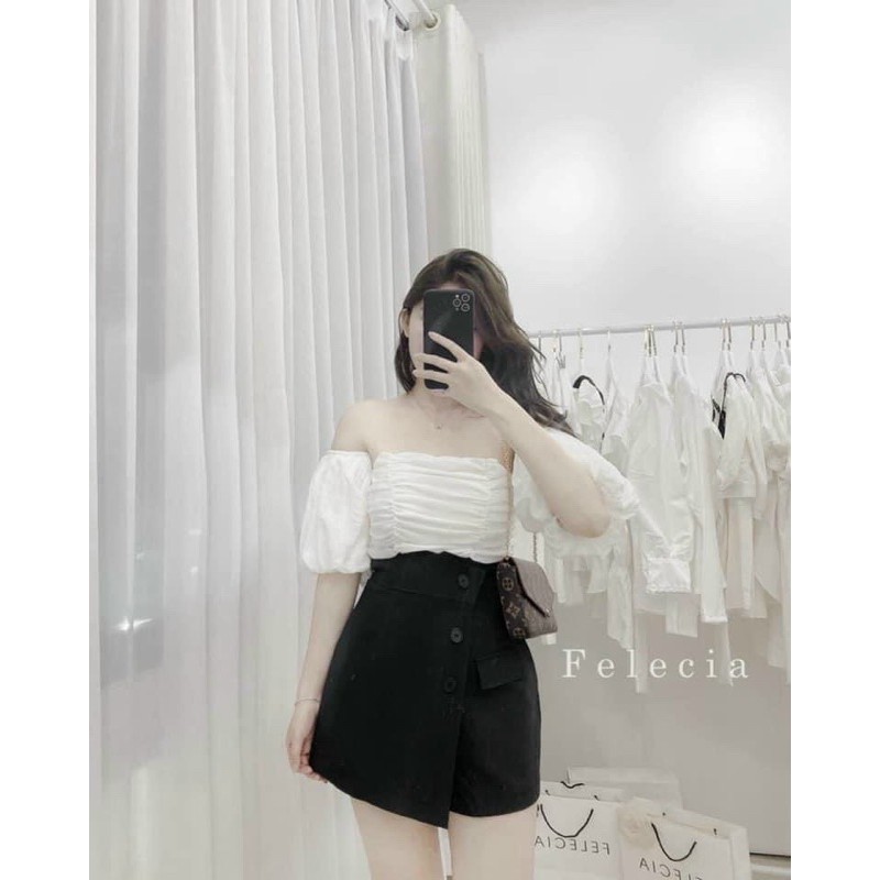 Quần giả váy vạt lệch 3 khuy | BigBuy360 - bigbuy360.vn