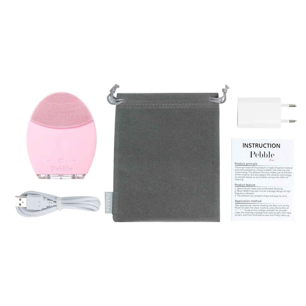 Máy rửa mặt Pebble Lisa Gen 5 hai màu Hồng/Đen