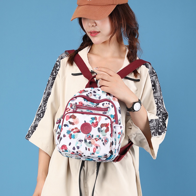 Ba Lô Vải Oxford Sức Chứa Lớn Nhiều Ngăn In Họa Tiết Phong Cách Mới