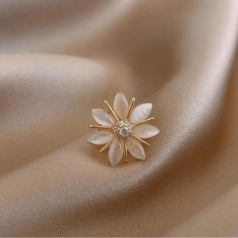 Ghim Cài Áo Hình Chú Ong Đính Ngọc Trai Chống Chói Phong Cách Vintage Dành Cho Nữ