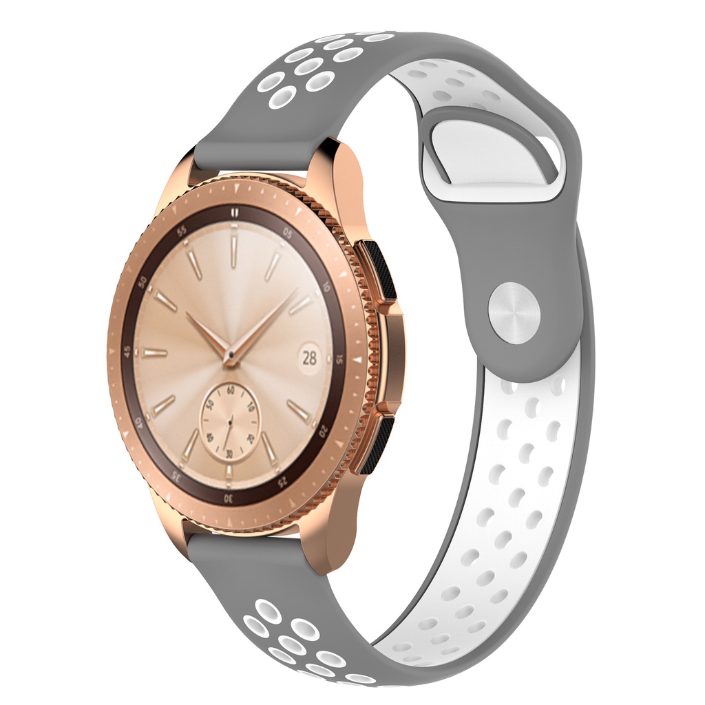 Dây Đeo Đồng Hồ Thể Thao 20mm 22mm 22mm Bằng Silicon Hai Màu Cho Samsung Galaxy Watch 4 40mm 44mm Watch4 Classic 42mm 46mm