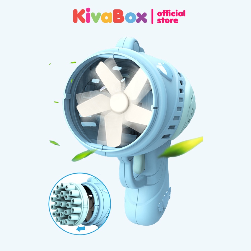 Súng bắn bong bóng xà phòng Kivabox cho bé thiết kế 23 nòng cỡ nhỏ làm từ nhựa ABS cao cấp
