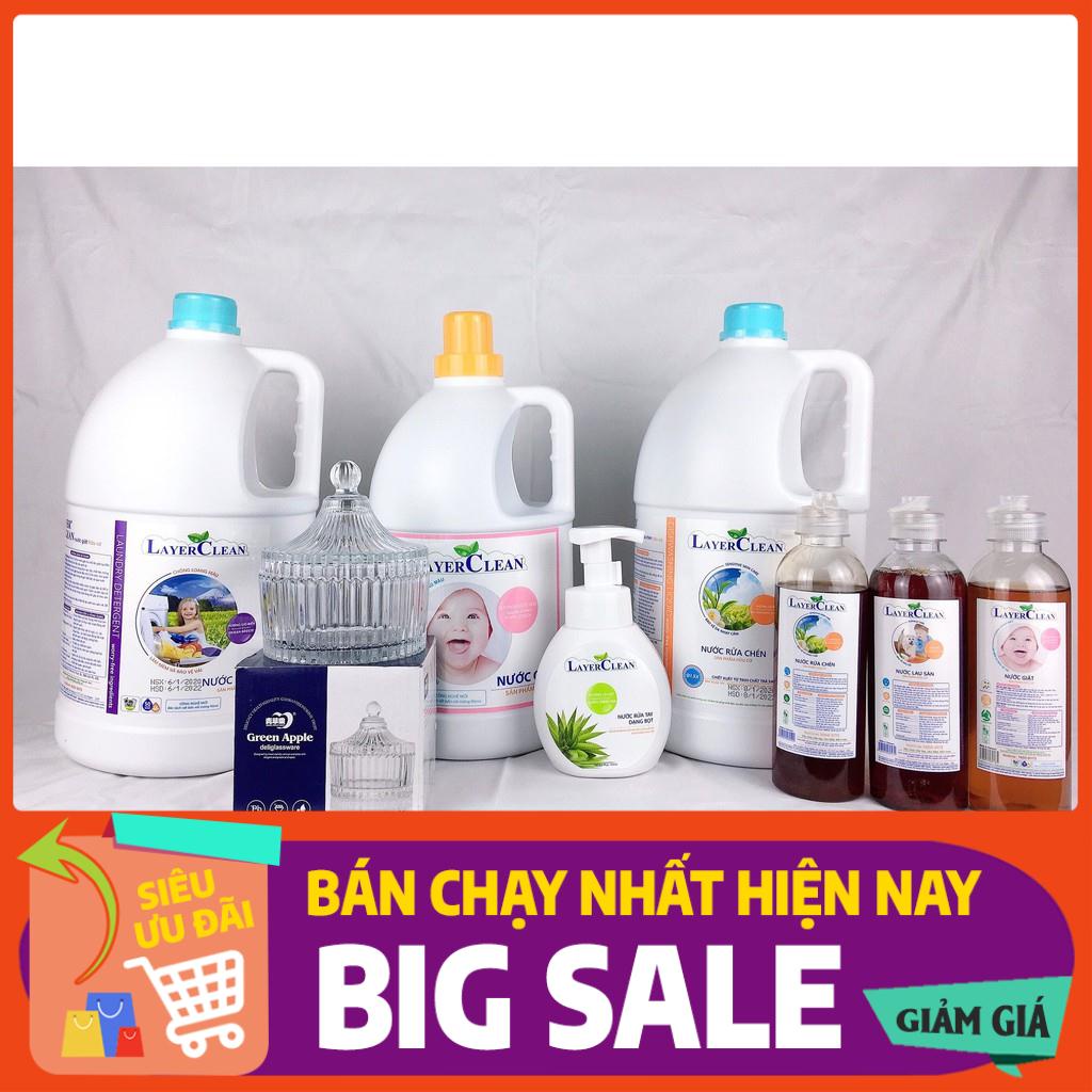Nước rửa bát hữu cơ Layer Clean hương hồng 5l