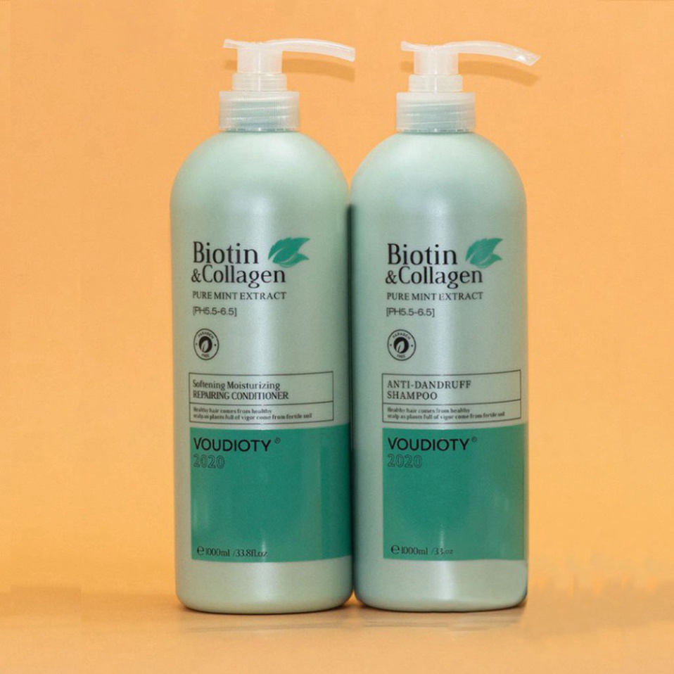 COMBO Cặp Xả Gội🔴FREESHIP EXTRA🔴Cặp Dầu Gội Xả BIOTIN & COLLAGEN XANH DƯƠNG 1000 ML Siêu Mềm Mượt CH