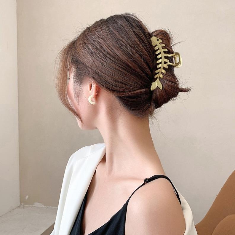 Kẹp Tóc Càng Cua MILASO Kẹp Tóc Hàn Quốc Hình Xương Cá Thời Trang Xinh Xắn Dành Cho Nữ FA-001279