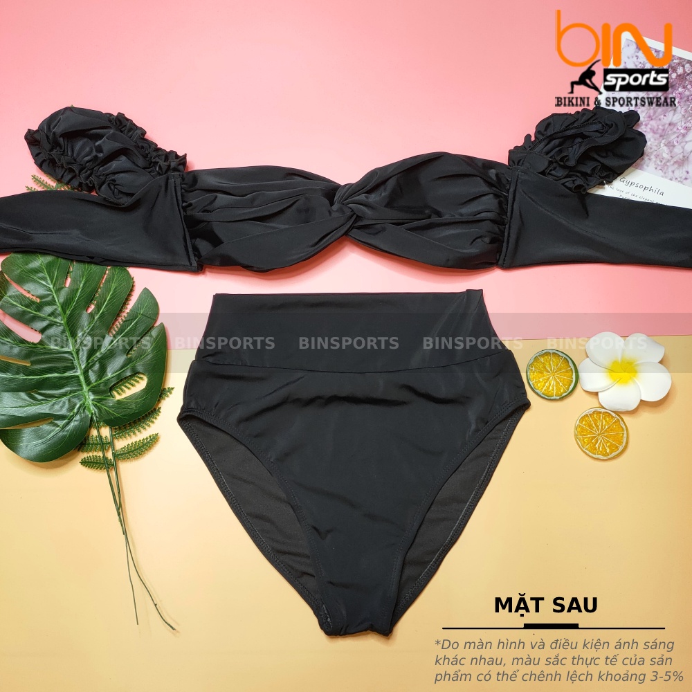 Bikini Nữ Hai Mảnh Bẹt Vai Cạp Cao Freesize Bin Sports BHV048