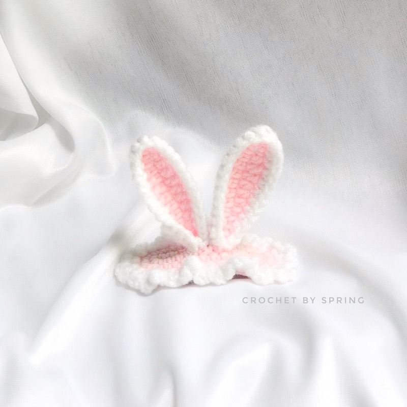 Sẵn KẸP TÓC TAI THỎ LEN CUTE | crochetbyspring