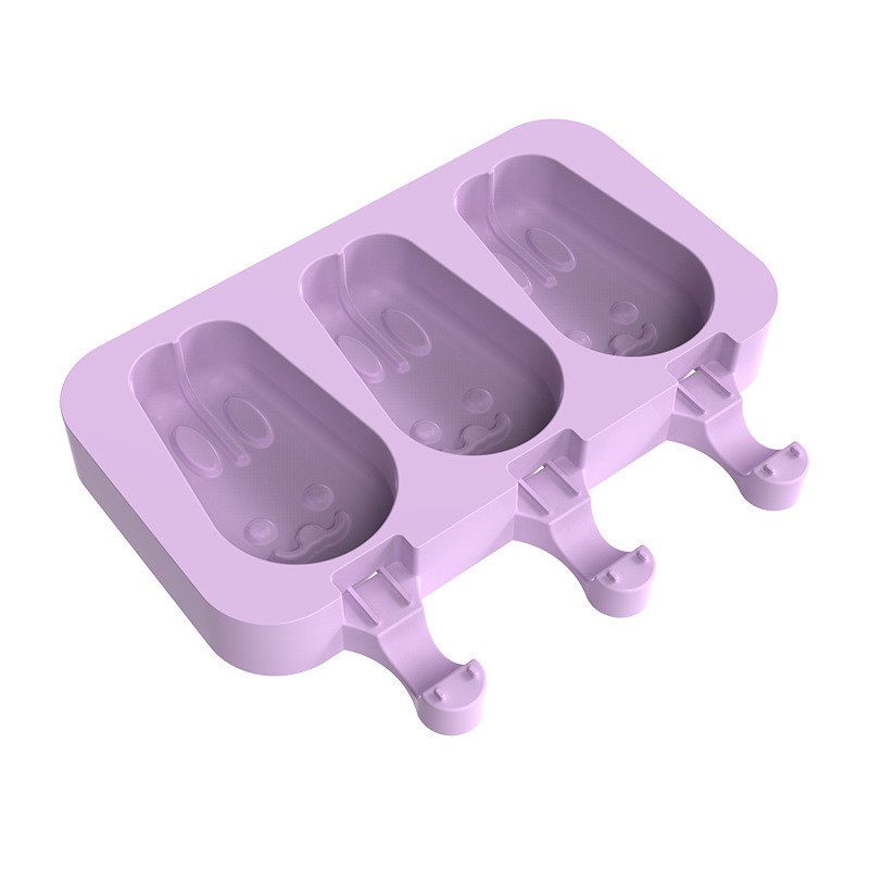 Khuôn làm kem que bằng silicone kèm 50 que DIY tiện dụng