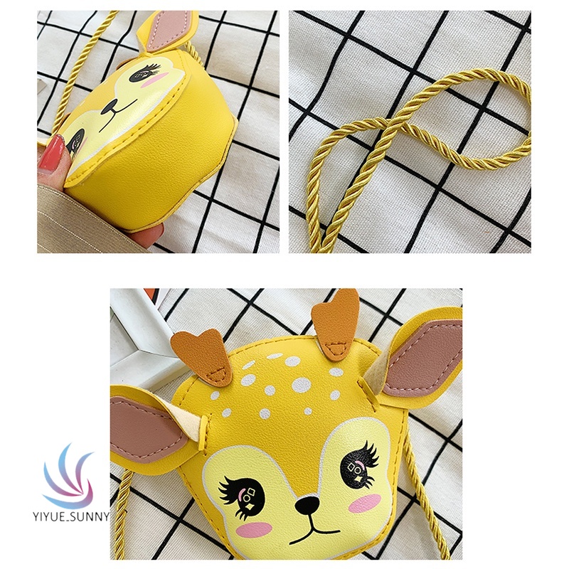 Dễ Thương Túi Đeo Chéo Hình Chú Nai Hoạt Hình Đáng Yêu Cho Bé Gái
