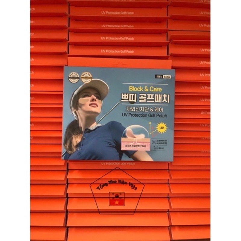 Miếng dán gò má ngọc trai golf chống tia UV Hàn Quốc