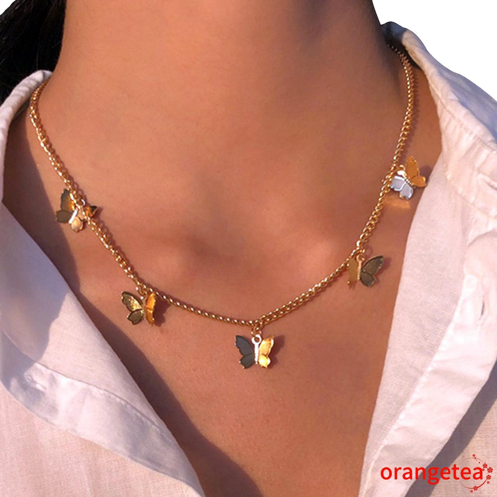 Vòng cổ Choker Mặt Hình Bướm Thời Trang Cho Nữ