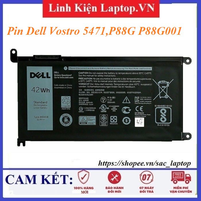  ⚡️Pin laptop Dell Vostro 5471,P88G P88G001