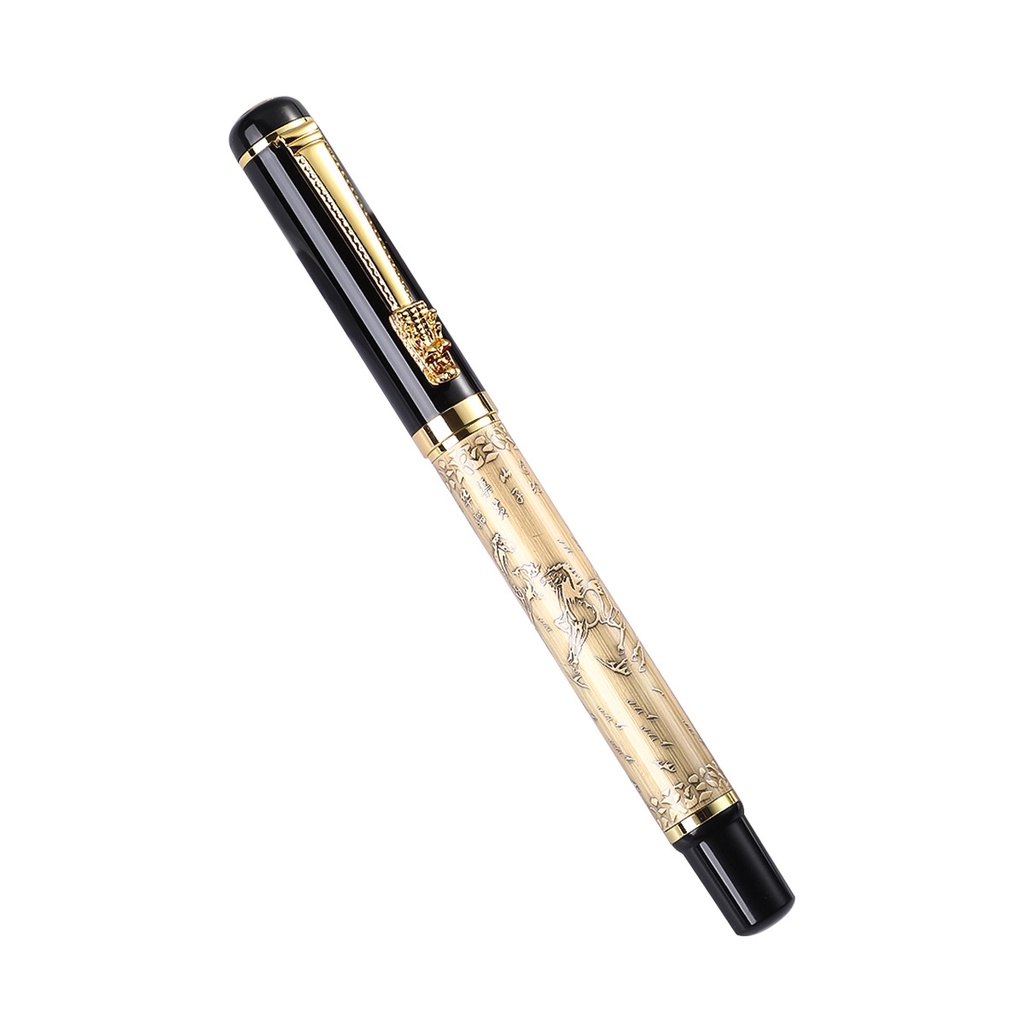 Bút Ký Luxury Gold Chất Liệu Titan, Màu Vàng Đồng Sang Trọng, Ngòi Sắc Nét, Đa Phong Cách