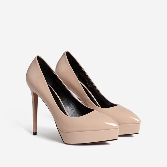 Giày cao gót 9P gót nhọn da bóng Thời Trang mã LC_ C43