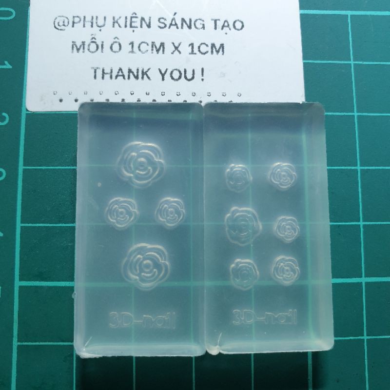 Combo 2 khuôn mẫu hoa đơn giản cho nail