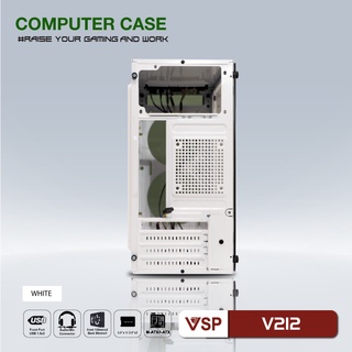Vỏ Case VSP V212 WHITE ( KÈM 2 FAN LED )