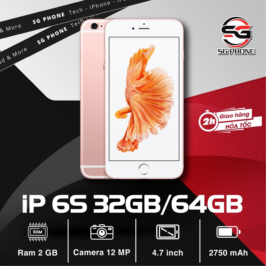 Điện thoại iP 6S - Quốc Tế Chính Hãng- Bộ nhớ 32G-64G- MÁY ĐẸP, PIN CAO - CHẠY MƯỢT MÀ- TẶNG NGƯỜI THÂN THÌ TUYỆT VỜI