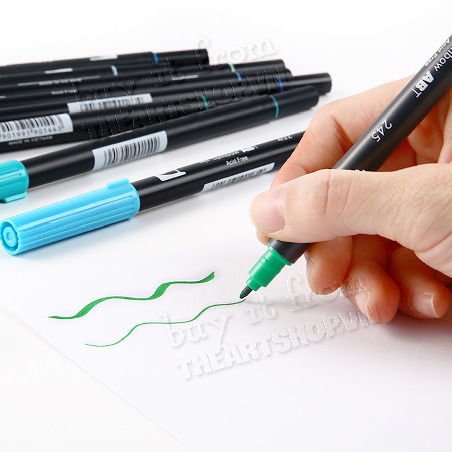 THEARTSHOP Bút cọ TOMBOW ABT dual brush pens - tone màu Xanh và Xanh lá