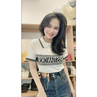 ÁO LEN CỔ BẺ POLO NỮ