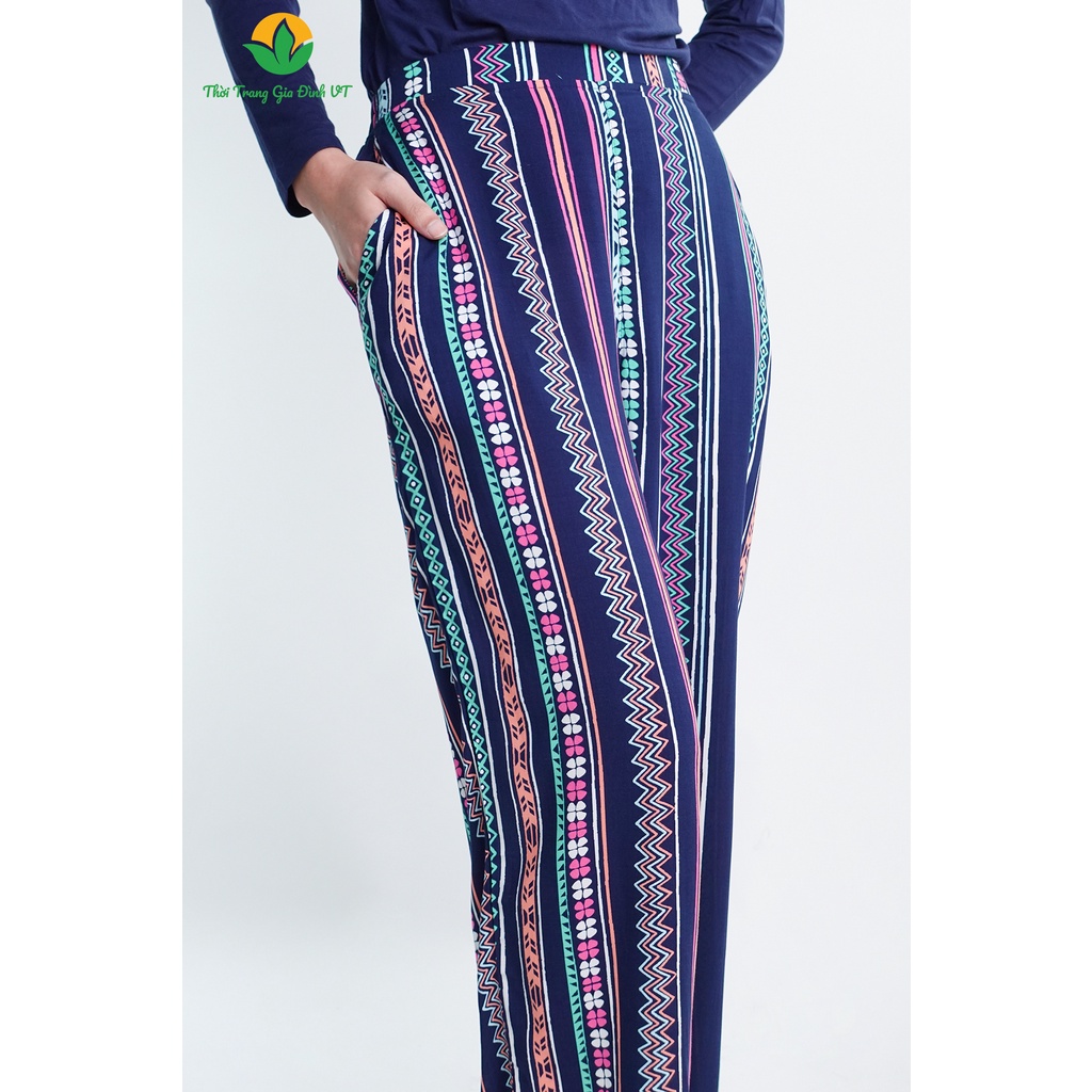 Quần dài nữ dáng suông Việt Thắng, chất liệu lanh - Q06.2306
