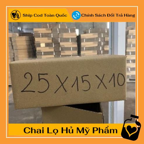 [TOP GIÁ RẺ] [25x15x10] Thùng Hộp Carton Đóng Gói Hàng ,Xưởng Chai Lọ