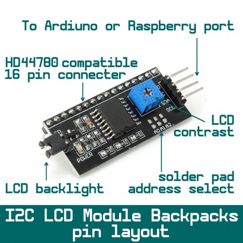 Mạch giao tiếp LCD 1602 2004 I2C IIC TWI PCF8574