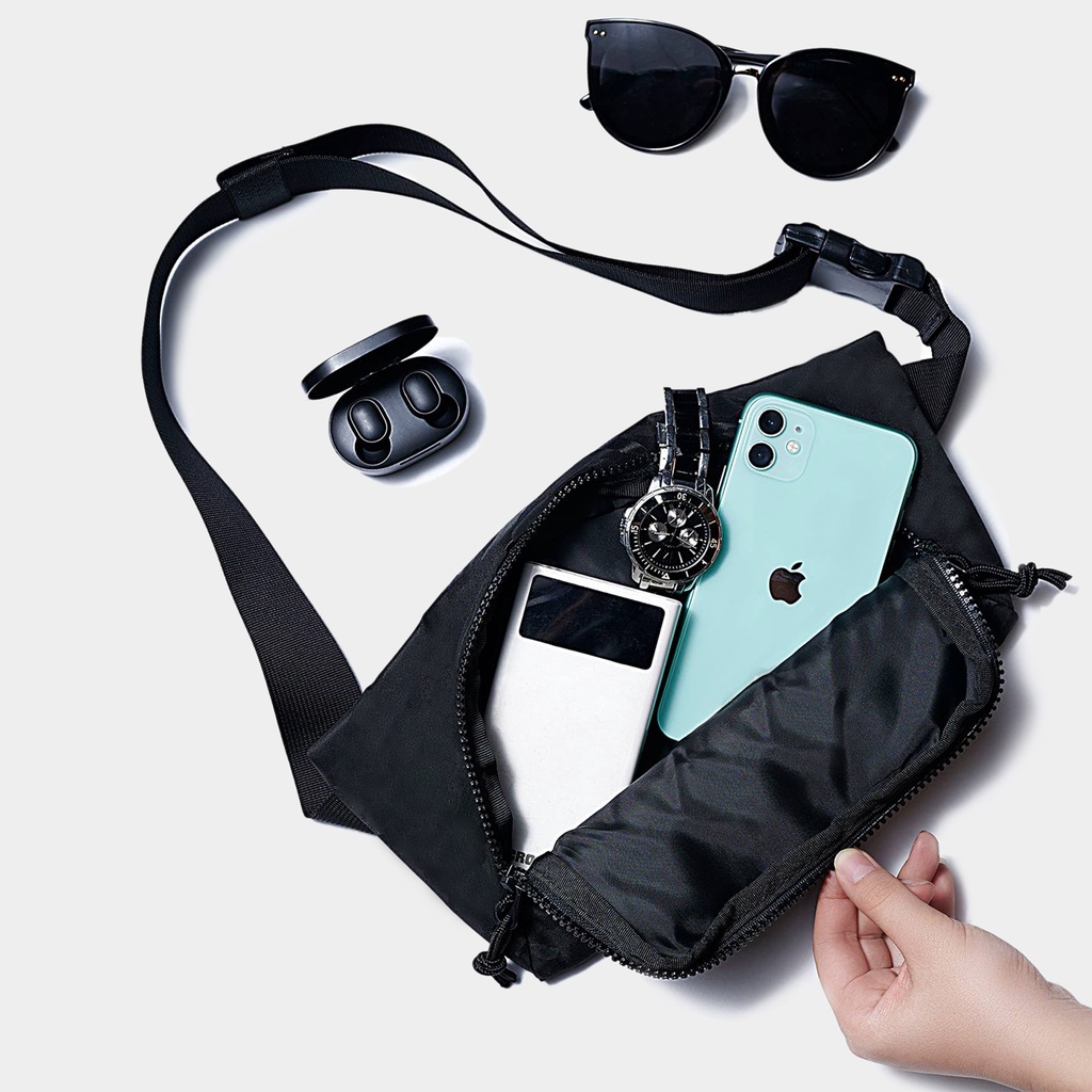 Túi đeo chéo mini nam nữ CLEMENT BUMBAG thiết kế nhỏ gọn chất liệu Oxford siêu bền chống nước thương hiệu REMINGTON