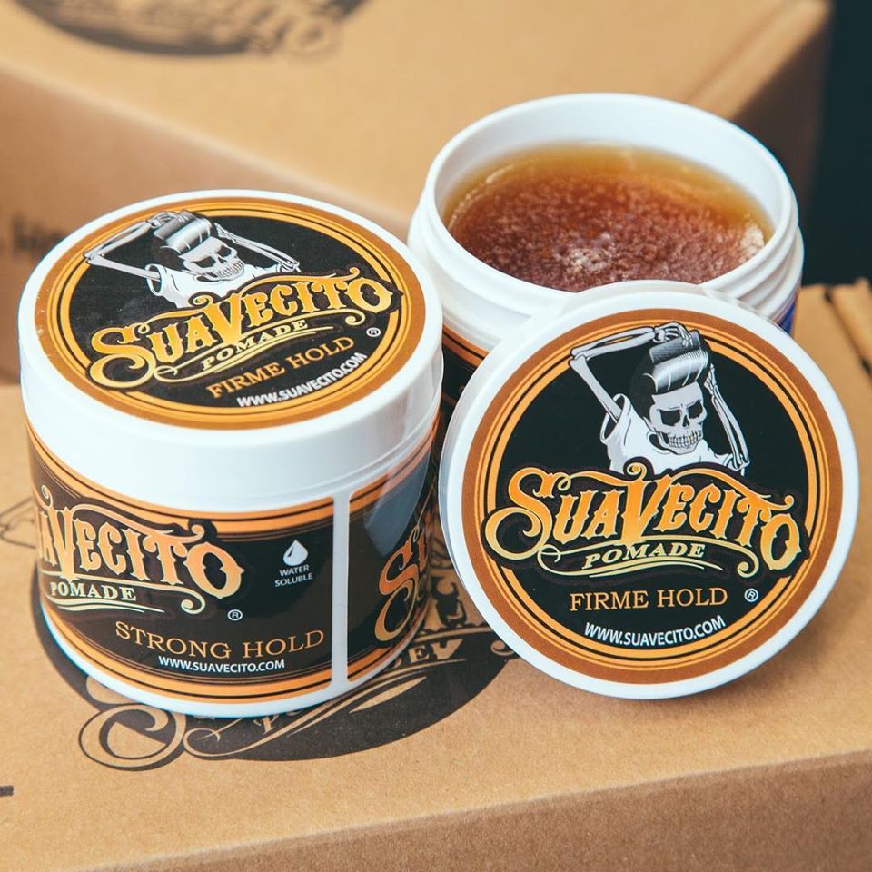 Sáp Vuốt Tóc Nam SUAVECITO Firme (Strong) Hold Pomade 113Gr + Xịt Dưỡng Tóc AZENMAN Parana 20ml + Lược Chải Tóc Pomade