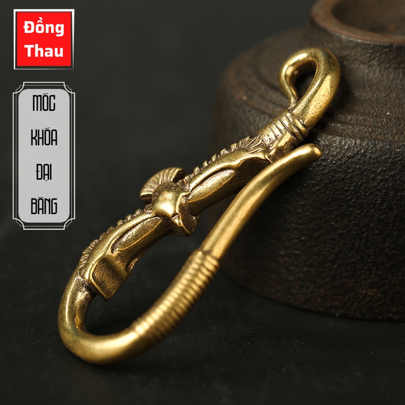 Móc Khoá Phong Thủy Bằng Đồng Kiểu Dáng Cánh Đại Bàng, Đem Lại May Mắn Tài Lộc, Trang Trí Độc Đáo Kích Thước:2.7 x 6.2cm