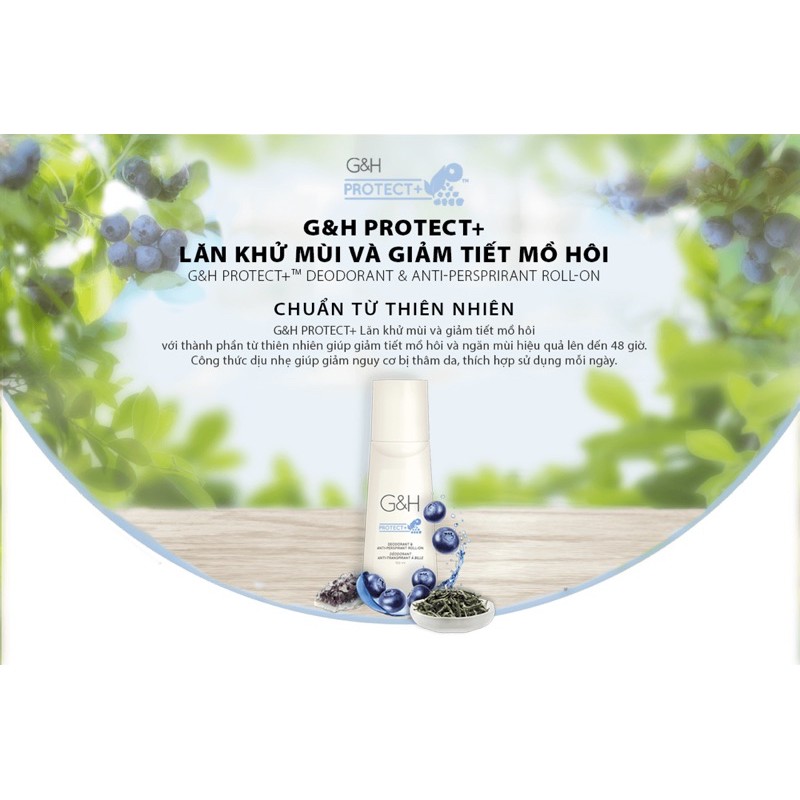 G&H PROTECT+ Lăn Khử Mùi Và Giảm Tiết Mồ Hôi