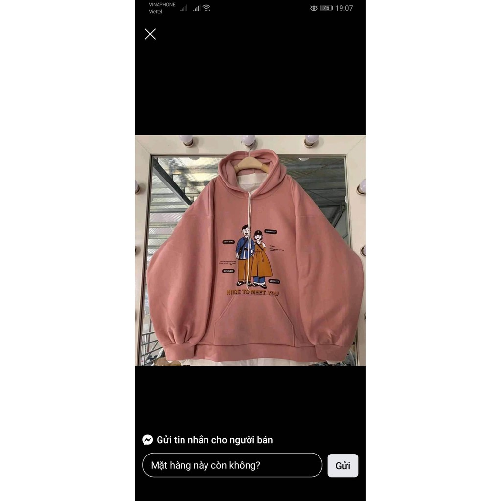 Áo hoodie mũ Meet You KTH0121