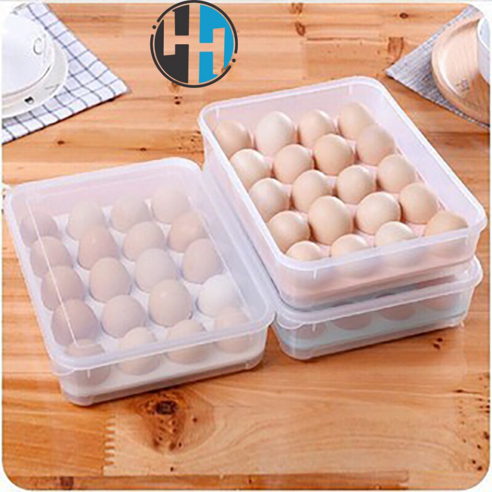 Hộp nhựa đựng trứng, Khay nhựa đựng trứng 24 quả hàng cao cấp có nắp đậy