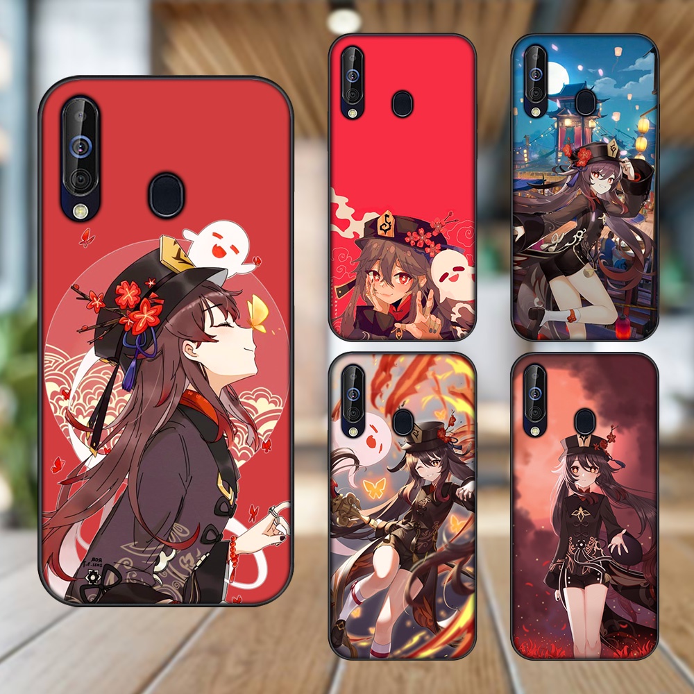 Ốp lưng Samsung A8s, A60, M30 viền đen in hình Hutao Genshin Impact