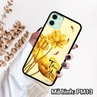 Ốp điện thoại IPHONE 11/11 PRO/11 PRO MAX in hình hoa sen,cá chép phong thủy – lưng kính tráng gương viền dẻo