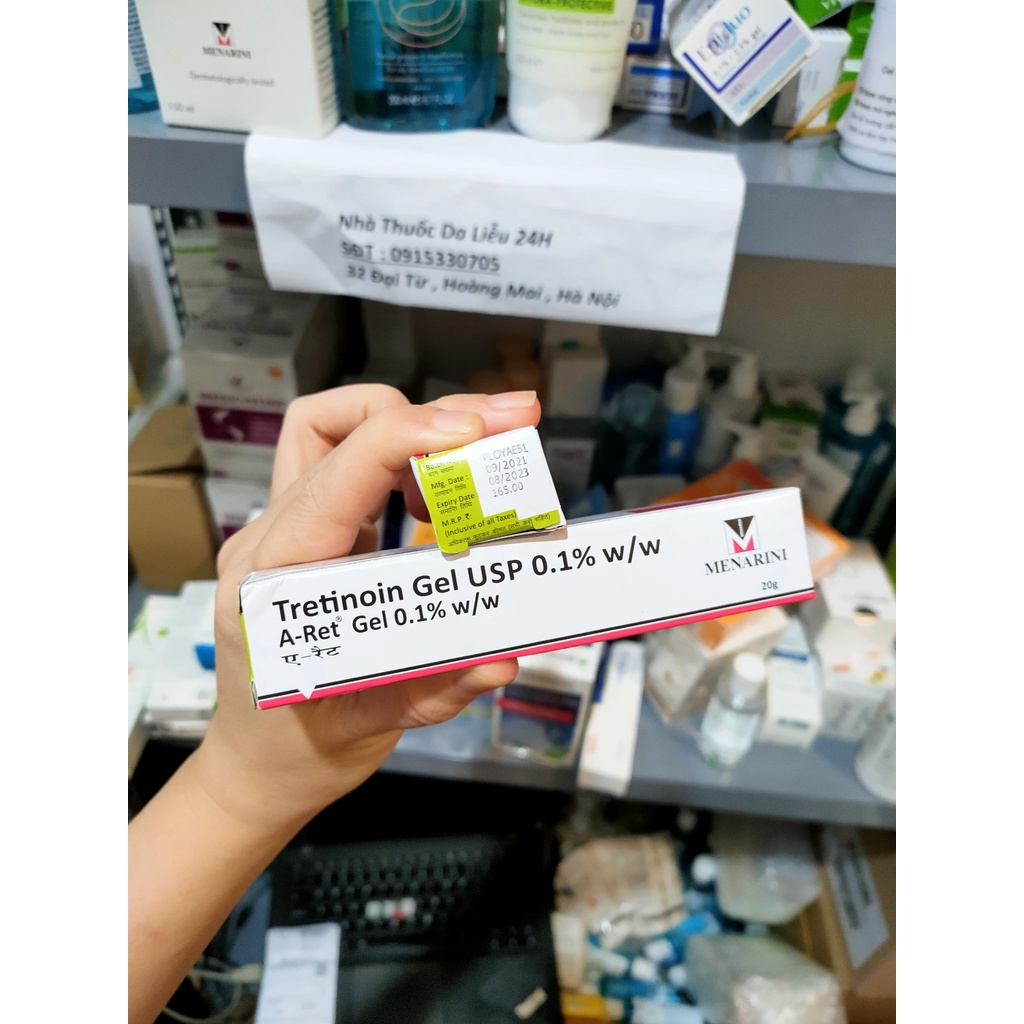 TRETINOIN ARET USP GEL GIẢM MỤN TRẺ HÓA DA  0,025% 0,05% 0,1% AUTH
