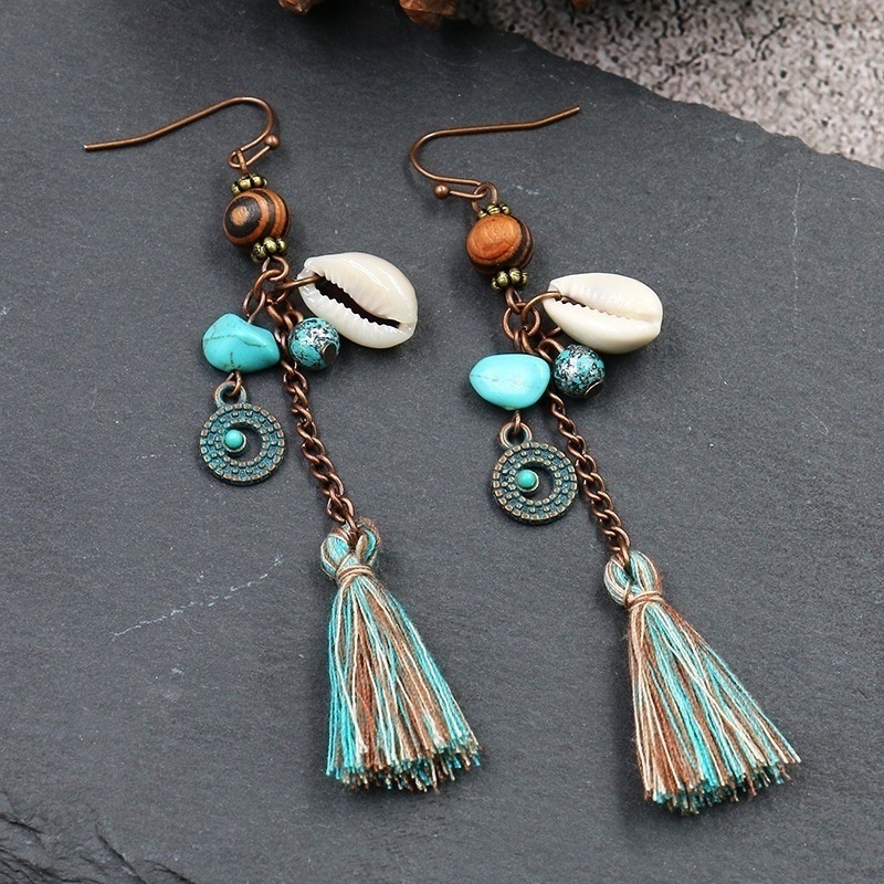 Đôi Khuyên Tai Dài Phong Cách Vintage Thời Trang Cho Nữ
