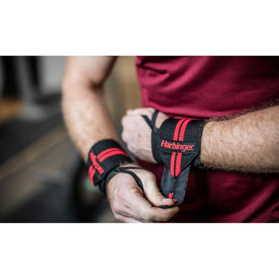 [Freeship] Phụ Kiện Thể Thao Gym Quấn cổ Tay bảo vệ cổ tay HARBINGER RED LINE WRIST WRAPS 443 TPBS