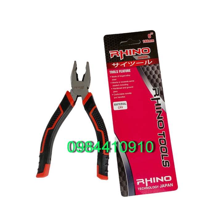 KÌM ĐIỆN RHINO 6 INCH ĐỎ ĐEN