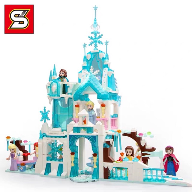 🌸🌸 Lắp ráp SY6583 set 8in1 Lâu Đài Băng Giá Frozen II 🌸🌸 Elsa Anna Krissof - ảnh thật kèm clip