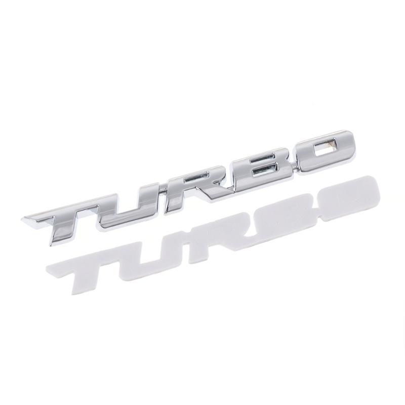 Huy Hiệu Chữ Turbo 3D Bằng Kim Loại Mạ Crom Trang Trí Xe Hơi / Xe Tải