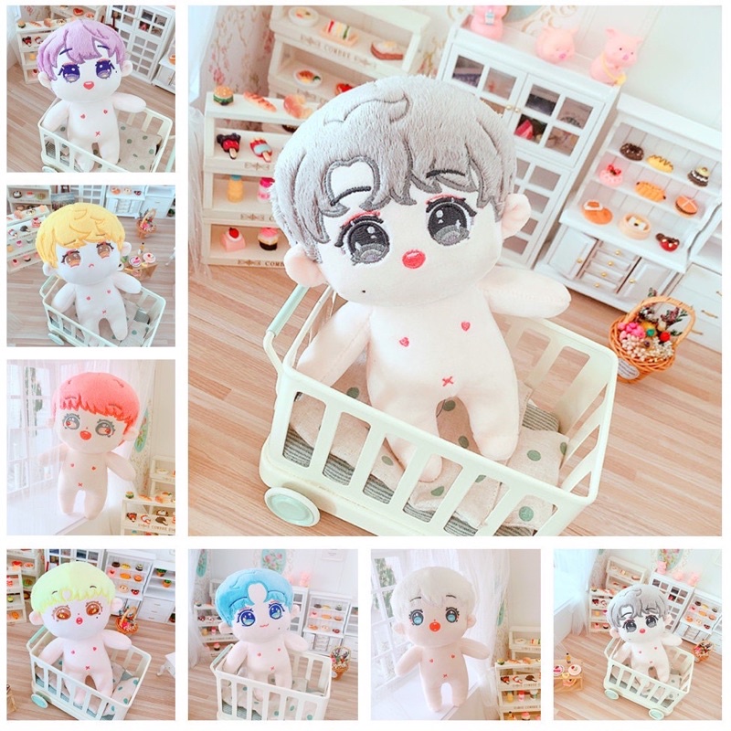 SẴN Búp Bê Doll 20cm nhiều mẫu gấu bông đồ chơi không thuộc tính idol kpop thú nhồi bông bé trai gái outfit baby