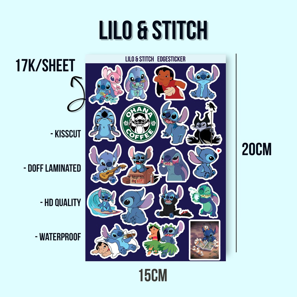 Miếng Dán Trang Trí Hình Lilo And Stitch Đáng Yêu