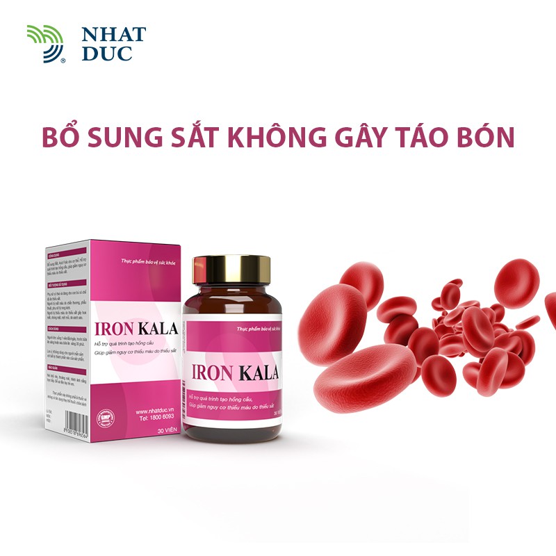 BỔ XUNG SẮT HỖ TRỢ QUÁ TRÌNH TẠO HỒNG CẦU IRON KALA